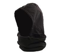 Heatwave Mens Thermal Fleece 3 in 1 Hoody Hat Neckwarmer Snood Black Balaclava Ultimate Cold Weather Protection and Versatility One Size Fits All, Black Showerproof