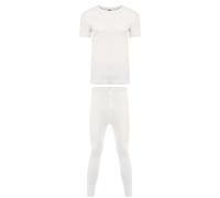 Heatwave® Men's Thermal Underwear Set, T-shirt & Pants Baselayer Set Thermals, Large White