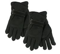 Heatwave Pack of 2 Mens Polar Fleece Gloves 3M Lined Thick Quality Knitted With 40g Thinsulate and Palm Gripper Superior Warmth For Winter