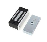 Heaveant 12V 24V 280kg Holding Force Magnetic Lock Single Double Door Surface Mounted Lock Concealed Waterproof Time Delay Solenoid Latch (Color : 60KG A Lock)