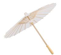 Heaveant White Paper Parasol Umbrella DIY Hand Painting Decorative Wedding Bridal Party Decor Photography Prop (60cm Diameter)