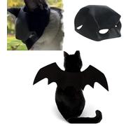 Heavelove Cat Bat Mask with Pet Cat Bat Wings Halloween Costumes Accessories for Cats, Cute Puppy Cat Dress Up Accessories (L)