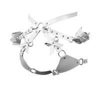 Heavelove Punk Leather Thigh Harness, Faux Leather Waist Chain Beltfor women's and girls' jewelry belt body chains for Halloween Punk Waist Chain Belt
