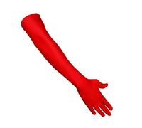 Heavelove Sexy Red Long Gloves Elbow Length Satin Gloves