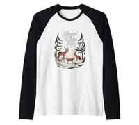 Heaven and Nature Sing :Stars and Animals Christmas Nativity Raglan Baseball Tee