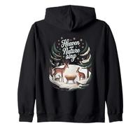 Heaven and Nature Sing :Stars and Animals Christmas Nativity Zip Hoodie