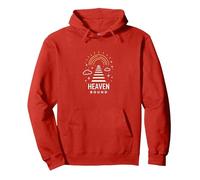 Heaven Bound: Inspirational Spiritual Travel Graphic, Jesus Pullover Hoodie, Adult Unisex, Red, L