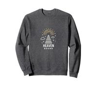 Heaven Bound: Inspirational Spiritual Travel Graphic, Jesus Sweatshirt, Adult Unisex, Dark Heather Grey, XXL