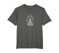 Heaven Bound: Inspiring Spiritual Journey Graphic, jesus T-Shirt, Men's Big and Tall, Asphalt, 2X Tall