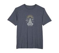 Heaven Bound: Inspiring Spiritual Journey Graphic, jesus T-Shirt, Men's Big and Tall, Heather Blue, 4X Tall
