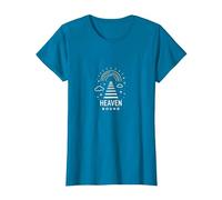 Heaven Bound: Inspiring Spiritual Journey Graphic, jesus T-Shirt, Women, Sapphire, S