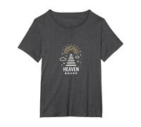 Heaven Bound: Inspiring Spiritual Journey Graphic, jesus T-Shirt, Women's Plus, Dark Heather Grey, 5X