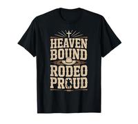 Heaven Bound Rodeo Proud Christian Cowboy Western T-Shirt