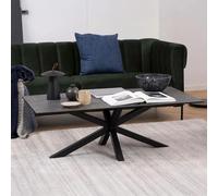 Heaven Coffee Table - Black Ceramic - with Star Legs