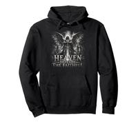 Heaven Defends The Faithful Angel Warrior Cross Pullover Hoodie