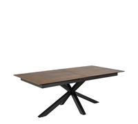 Heaven Extendable Dining Table with Ceramic Rusty Brown Top 200â“240cm
