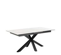Heaven Extendable Dining Table with Ceramic White Top 168â“210cm
