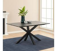Heaven Extending Dining Table - 6-8 Seater - 168cm-210cm - Black Ceramic - with Star Legs