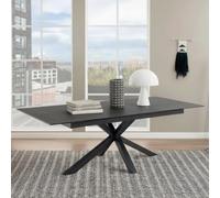 Heaven Extending Dining Table - 8-10 Seater - 200cm-240cm - Black Ceramic - with Star Legs