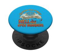 Heaven Has A Wall And Strict Immigration Retro Funny PopSockets Adhesive PopGrip