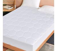 Heaven High Quilted Mattress Protector Small Double Bed - 110 GSM Microfiber Filling, Hypoallergenic Deep Fitted Breathable Mattress Topper Stretches up to 30 cm (Small Double - 122x190cm)