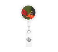 Heaven Hummingbird Print Badge Reel Retractable Badge Holder Cute Badge Clip Id Card Holders for Men Women