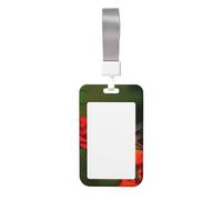Heaven Hummingbird Print Id Badge Holder Sliding Card Holder Vertical Card Protector Cover Case Teacher Lanyard for Office Women Men