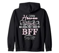 Heaven Is Beautiful My BFF Memorial Grief Loss Zip Hoodie
