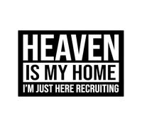 Heaven is My Home Embroidered Patch Christian Bible Verse Embroidery Patches Inspirational Religious God Faith Catholic Iron On Sew On Patches for Clothes Trucker Hats Gifts for Women Men 3x2 Inches