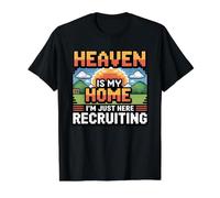 Heaven is My Home I'm Just Here Recruiting Value Graphic T-Shirt, Men, Black, L
