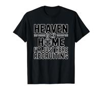 Heaven is My Home I'm Just Here Recruiting Value Graphic T-Shirt, Men, Black, M