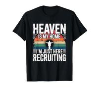 Heaven is My Home I'm Just Here Recruiting Value Graphic T-Shirt, Men, Black, S