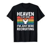 Heaven is My Home I'm Just Here Recruiting Value Graphic T-Shirt, Men, Black, XL