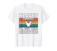 Heaven is My Home I'm Just Here Recruiting Value Graphic T-Shirt, Men, White, M