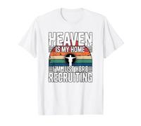 Heaven is My Home I'm Just Here Recruiting Value Graphic T-Shirt, Men, White, XL