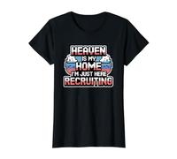 Heaven is My Home I'm Just Here Recruiting Value Graphic T-Shirt, Women, Black, S