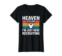 Heaven is My Home I'm Just Here Recruiting Value Graphic T-Shirt, Women, Black, S