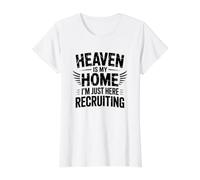 Heaven is My Home I'm Just Here Recruiting Value Graphic T-Shirt, Women, White, S