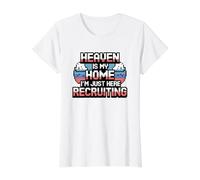 Heaven is My Home I'm Just Here Recruiting Value Graphic T-Shirt, Women, White, S