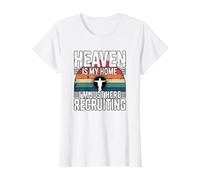 Heaven is My Home I'm Just Here Recruiting Value Graphic T-Shirt, Women, White, XL