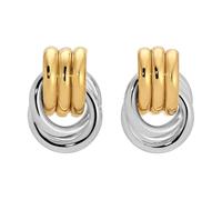 Heaven Mayhem Women's Baby Knot Mixed Earrings, One Size, Silver & Gold Plated, No Gemstone
