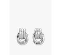 Heaven Mayhem Womens Heaven Mayhem Baby Knot Silver-Plated Brass Earrings Silver