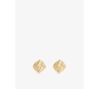 Heaven Mayhem Womens Heaven Mayhem Wind Yellow-Gold Plated Metal Stud Earrings Gold