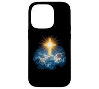 Heaven Radiant Cross Holy Light Shining Through Clouds Case for iPhone 14 Pro