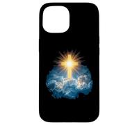 Heaven Radiant Cross Holy Light Shining Through Clouds Case for iPhone 15