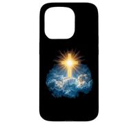 Heaven Radiant Cross Holy Light Shining Through Clouds Case for iPhone 15 Pro