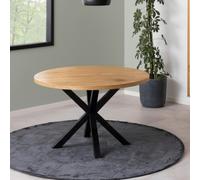 Heaven Round Dining Table - 4 Seater - 120cm - Oak - with Star Legs