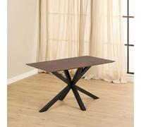 Heaven Round Dining Table - 4 Seater - 135cm - Rusty Brown Ceramic - with Star Legs