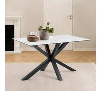 Heaven Round Dining Table - 4 Seater - 135cm - White Ceramic - with Star Legs