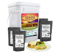 Heaven’s Harvest 25-Year Family Food Kit - Premium Emergency Food Supply. Freeze Dried Survival Food Kit + Water-Proof 25-Year Storage Bucket. MRE Meals, Non-Perishable Camping Food